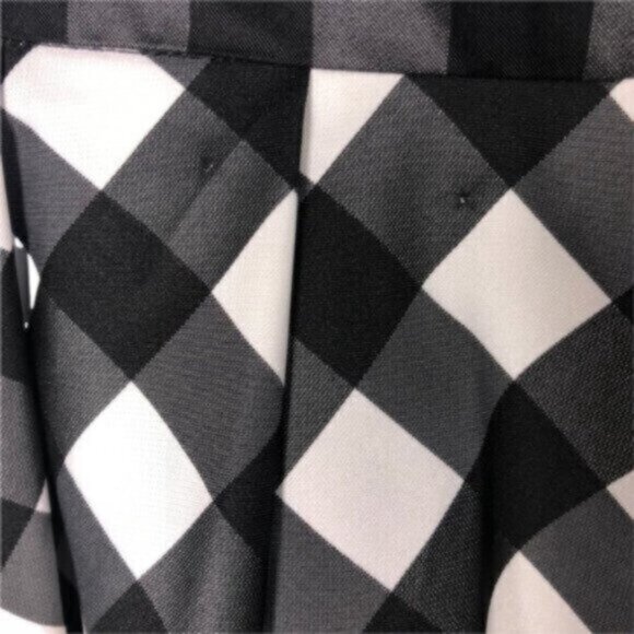 NWT Talbots | Black & White A-line Gingham Plaid Midi Skirt Size 10 - Picture 9 of 9